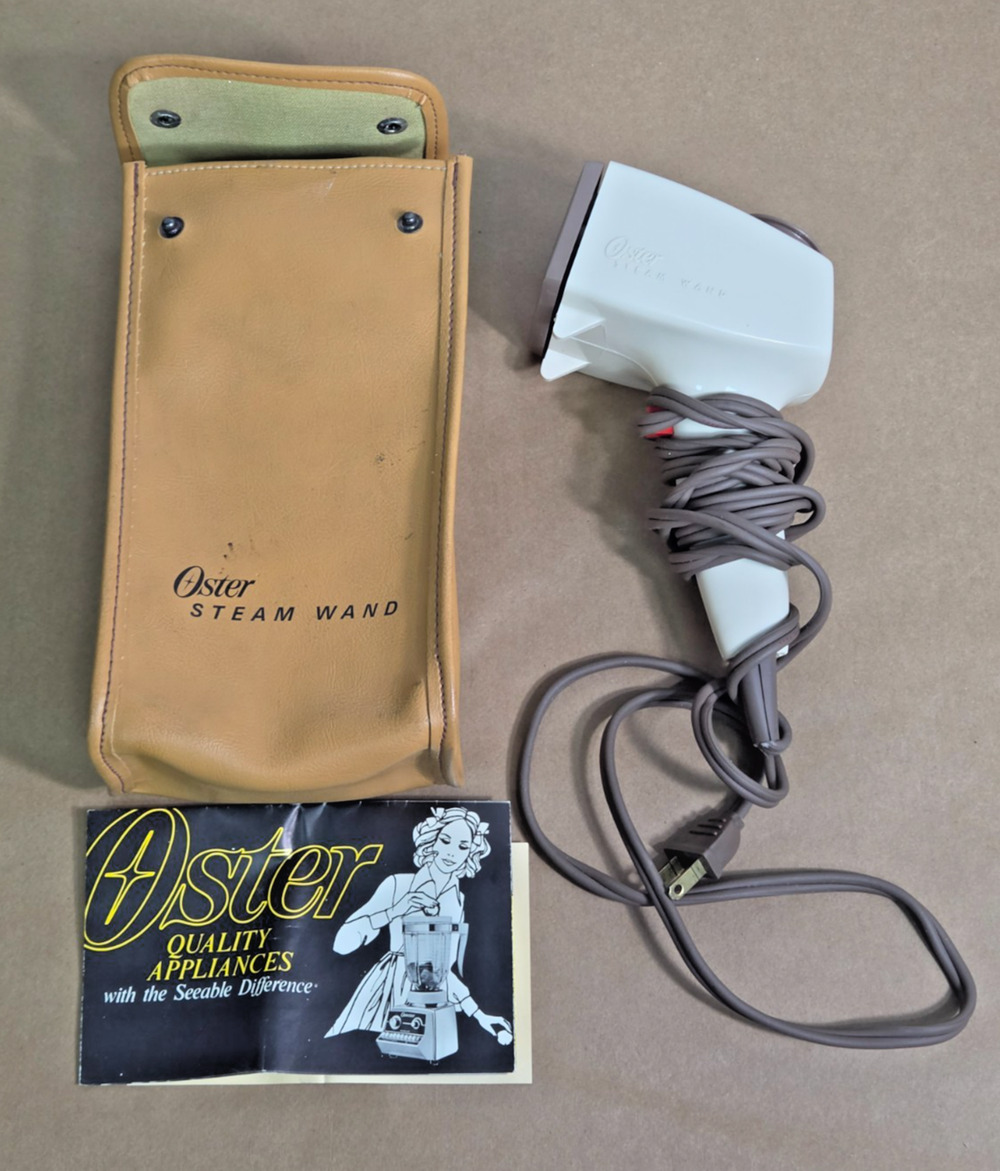 Vintage Oster Steam Wand Portable Garment Steamer - Retro 70s w/ Case & Manual
